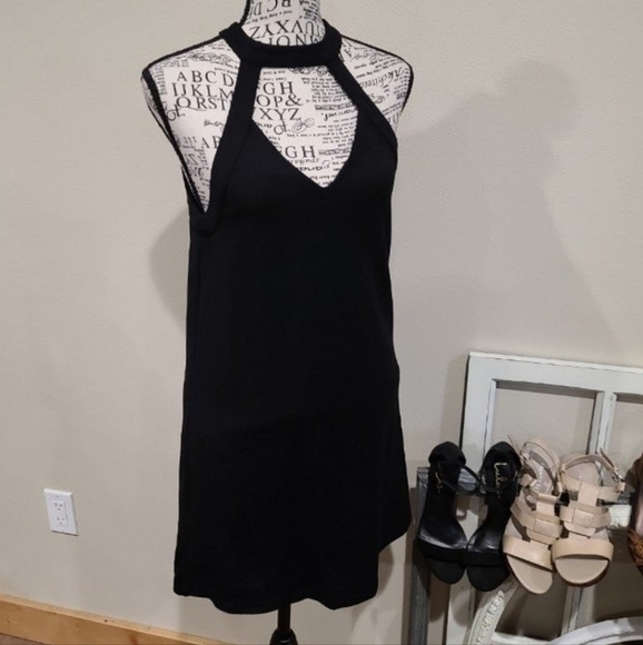 Little Black Dress Womens SZ S. by Very J halter style MINI - Picture 1 of 9